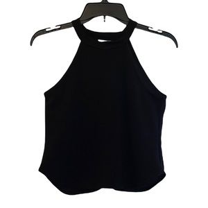 Boohoo Black Sleeveless Crop Top (Size 0)